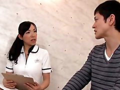 Asian with generous boobs fucked by a horny patient and soaked in sperm