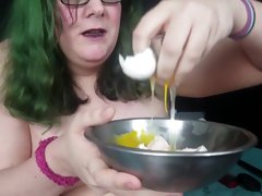 Transgender Girl Cracking Eggs Getting Messy To Motivate Other Trans Eggs