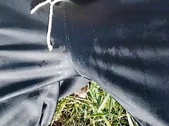 Outdoor pissing and spraying all over myself Scallyoscar