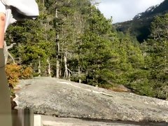 Fun hike with my Asian gf! Outdoor Bj and fuck with a view