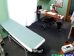 FakeHospital Hot brunette nurse gives patient some sex