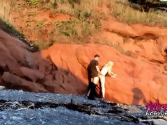 Amateur Couple Sex On The Beach (nova Scotia) With Honey Moon