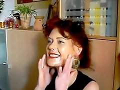 Very hot red head milf getting a good facial for her makeup