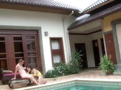 Hardcore fucking by the pool with Kai Nee and her sugar-daddy