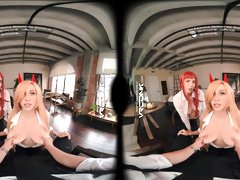 Chainsaw Man Makima and Power A VR Porn Anime Parody Starring Casey Calvert & Angel