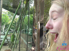 Sweet blonde Kallie Taylor goes to the zoo with her boyfriend