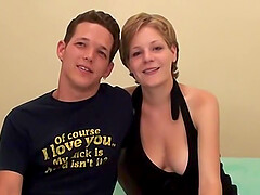 Cute busty blonde and her boyfriend love making their own homemade porn