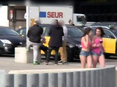 Bus station pick up ends in spicy threesome